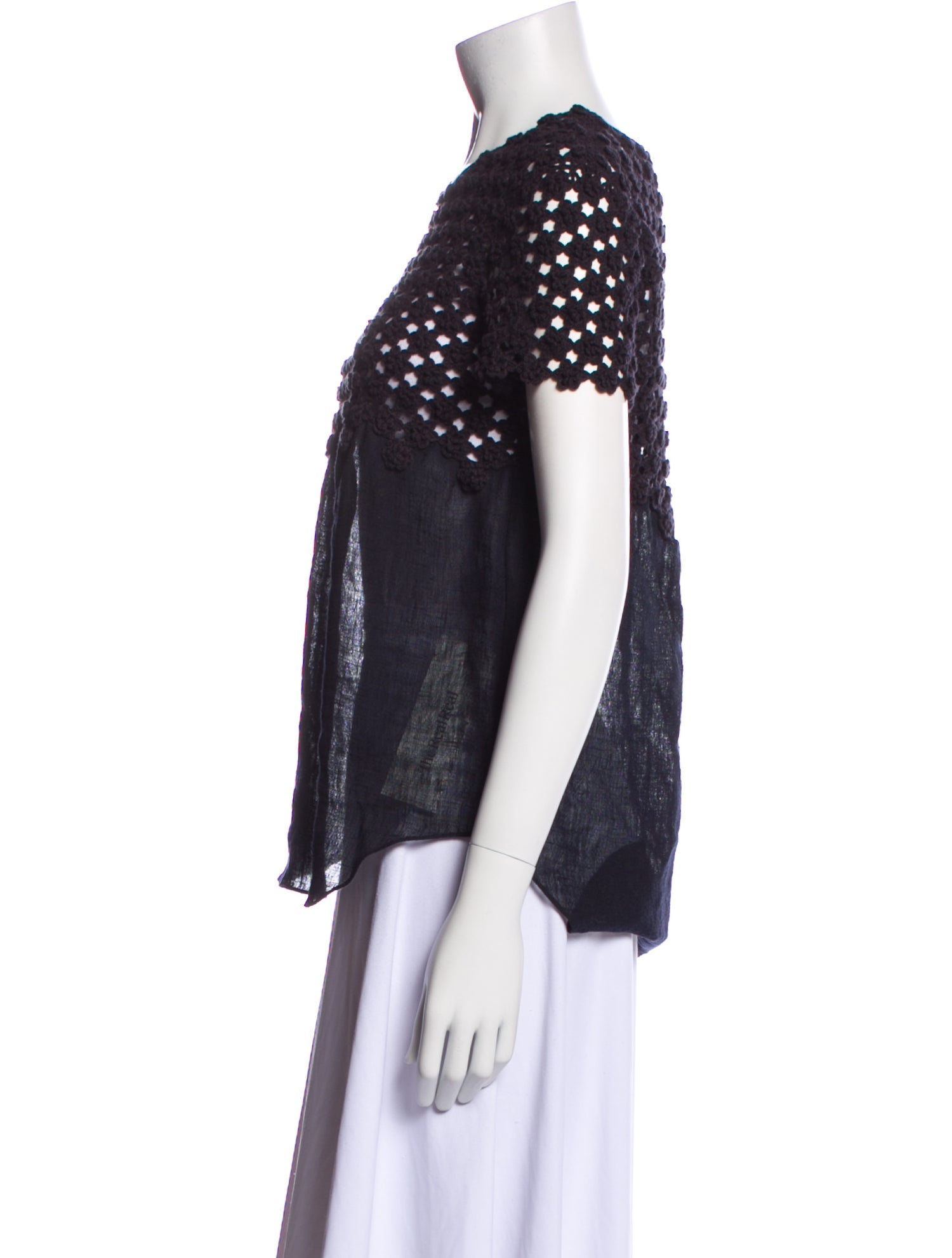 Chloé Scoop Neck Short Sleeve Top